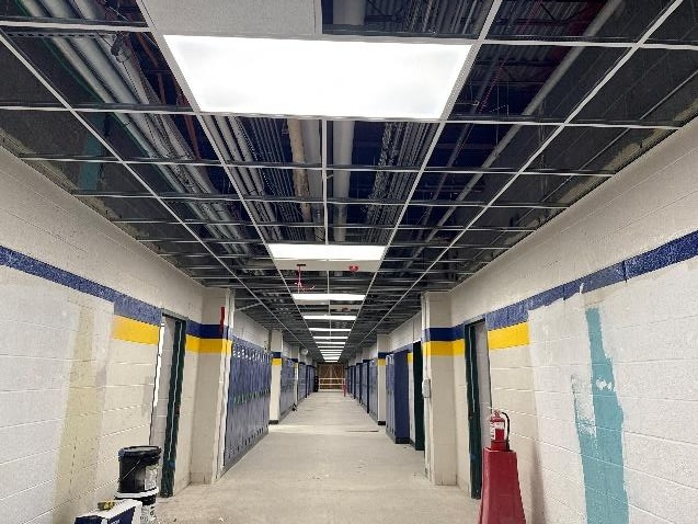 CHS - Corridor & Classroom Lighting in Progress