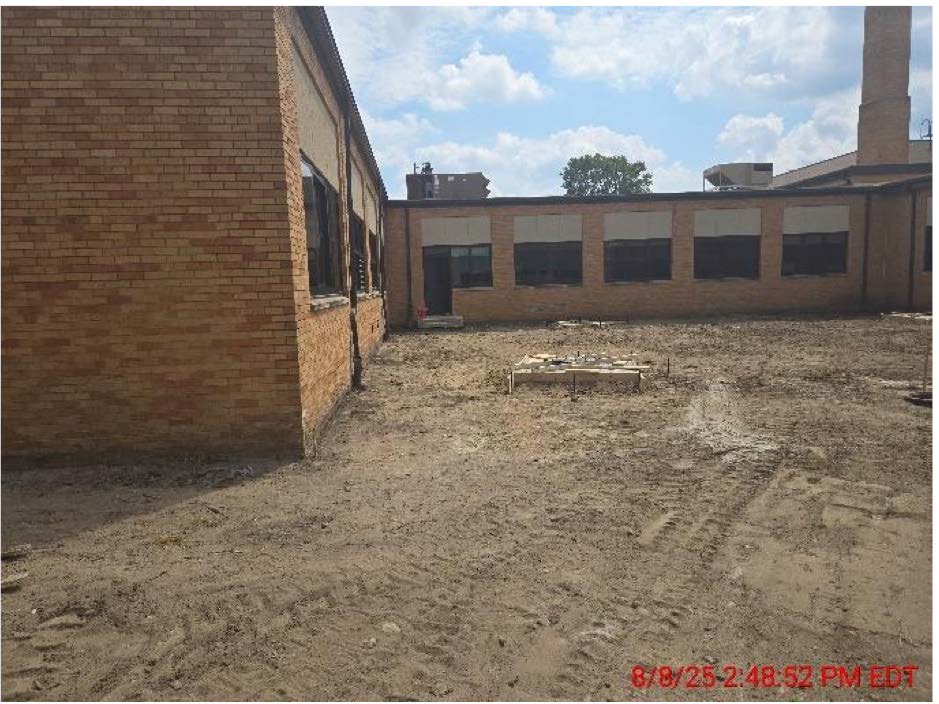 CHS - Courtyard Landscaping In Progress