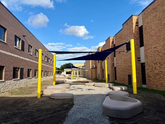 CHS - Front Courtyard in Progress