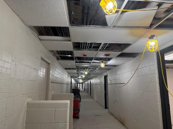 ECC - Corridor Ceiling in Progress