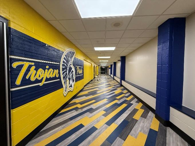 CHS - Athletic Corridor Vinyl In Progress